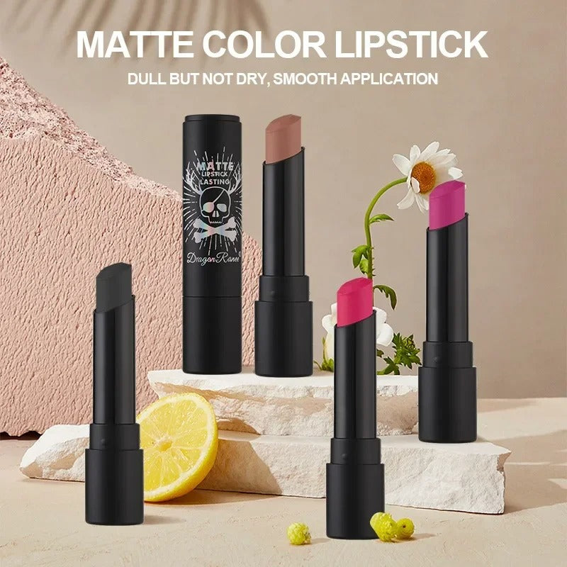 12 Colors Matte Waterproof Lipstick – Long-Lasting Velvet Makeup.