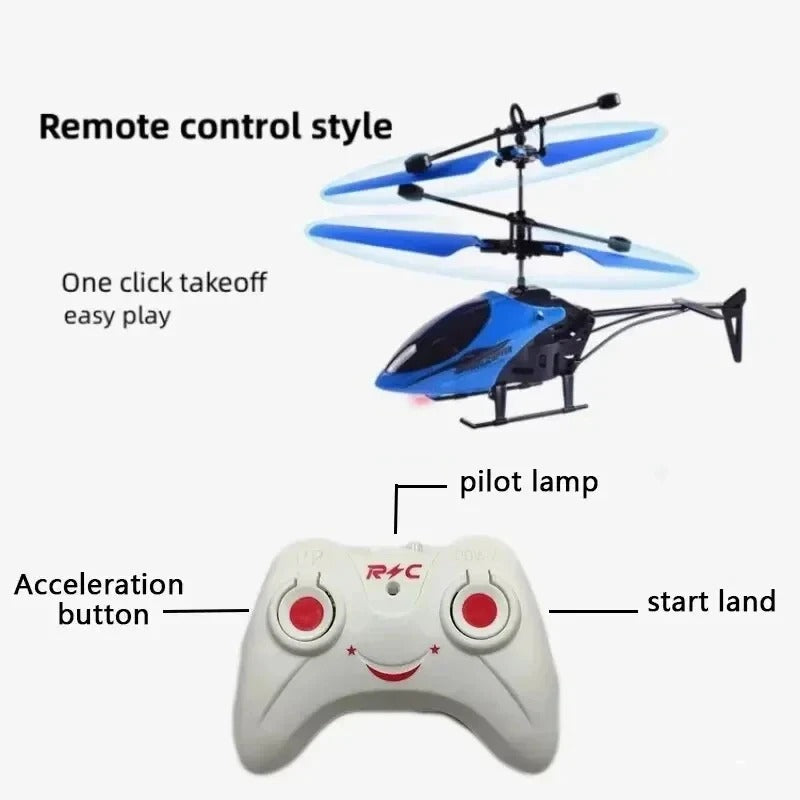 Mini RC Drone Helicopter – Rechargeable, Fall-Resistant Toy for Kids