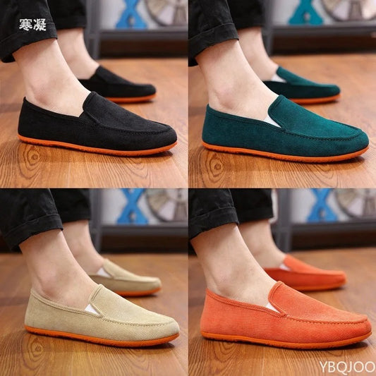 Men’s Big Size Slip-On Loafers – Soft, Breathable Summer Moccasins.