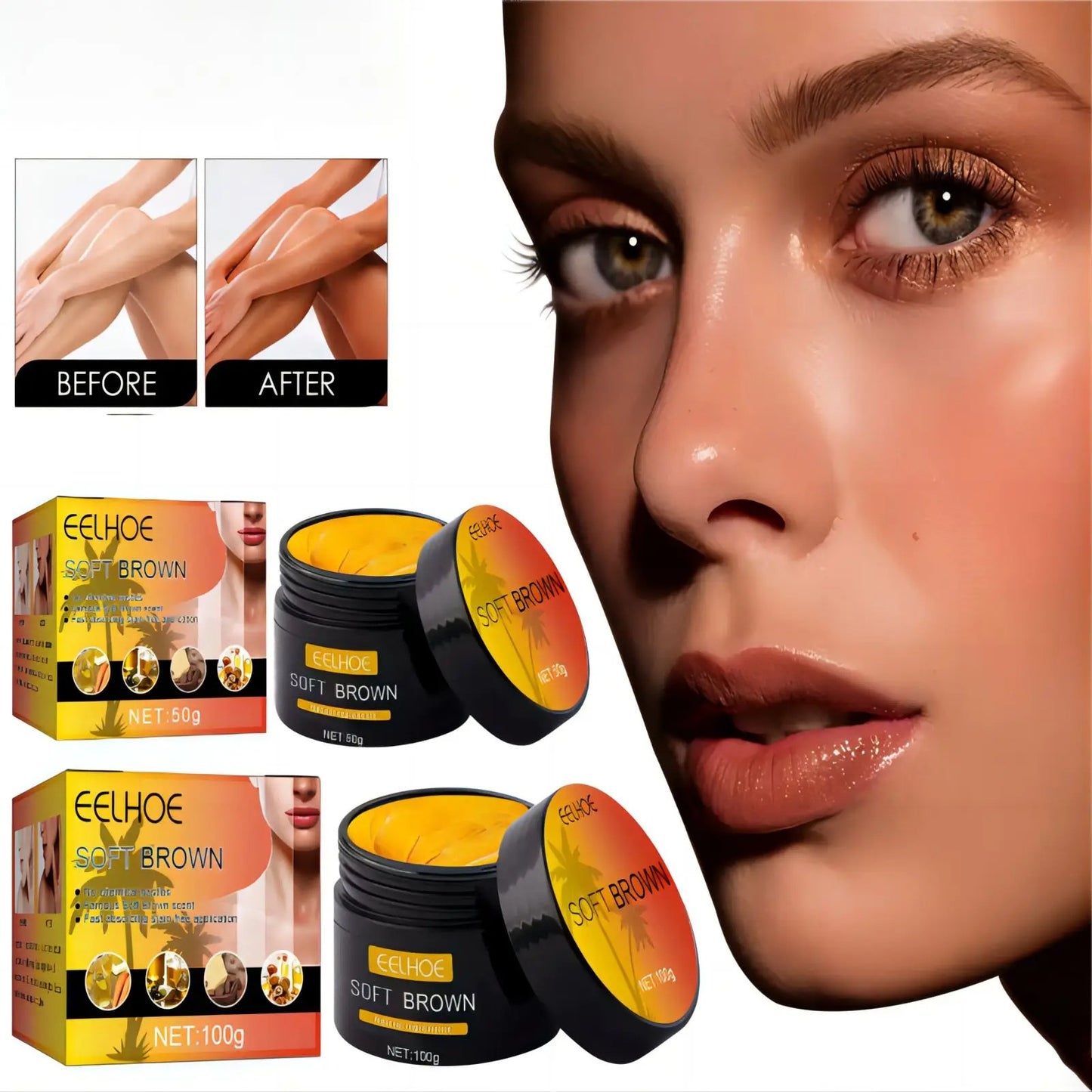 EELHOE Tanning Cream – Natural, Long-Lasting Bronzer & Skin Nourisher.