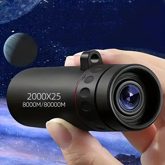2000×25 HD Monocular Telescope – Compact & Portable for Travel, Outdoors & Stargazing