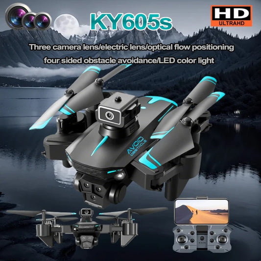 KY605s HD Camera Drone with 360° Obstacle Avoidance, Optical Flow & WiFi FPV.