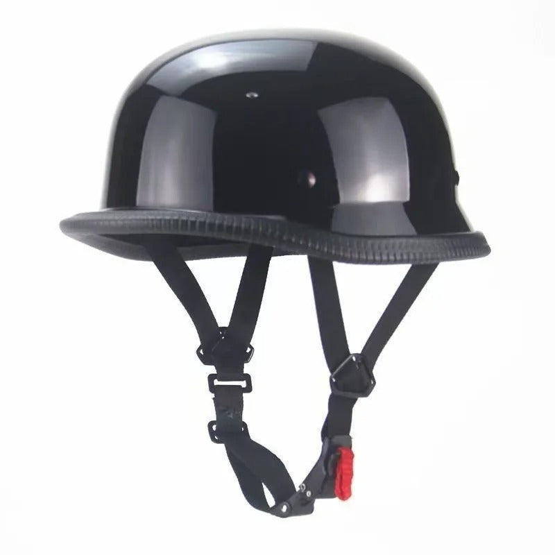 Vintage German Army Half Shell Motorcycle Helmet