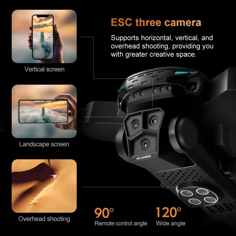 KY605s HD Camera Drone with 360° Obstacle Avoidance, Optical Flow & WiFi FPV.
