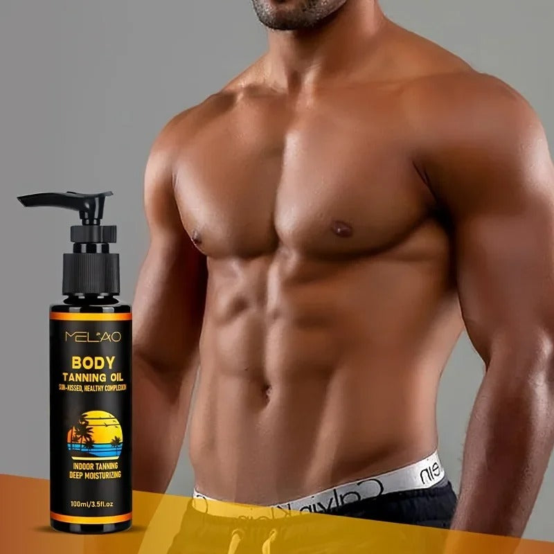 MELAO Tanning Oil – Fast Dark Tan with Ultra-Moisturizing Oils.