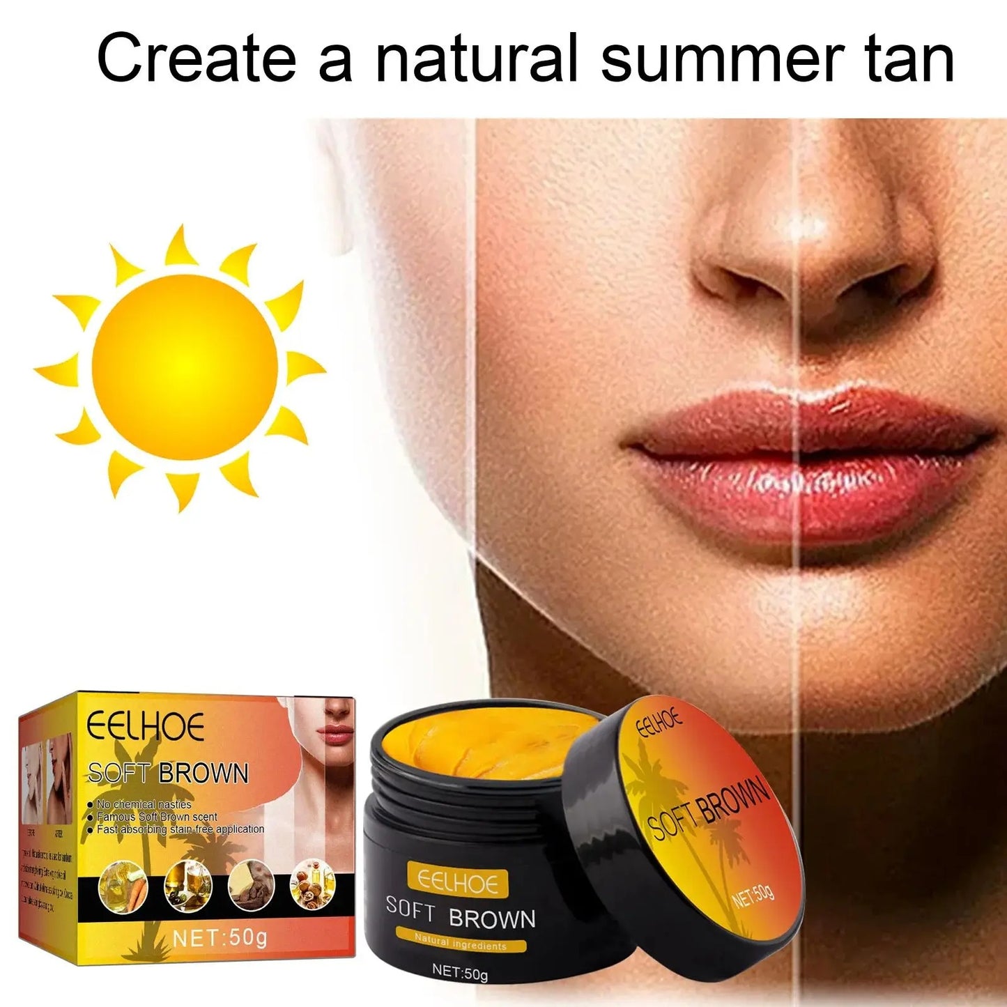 EELHOE Tanning Cream – Natural, Long-Lasting Bronzer & Skin Nourisher.