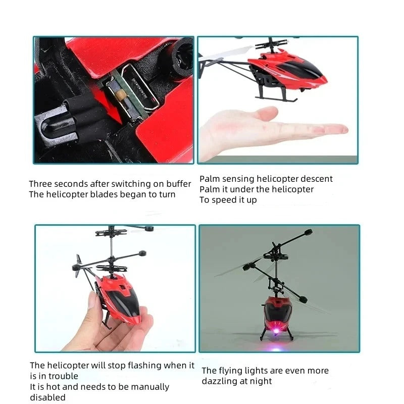 Mini RC Drone Helicopter – Rechargeable, Fall-Resistant Toy for Kids