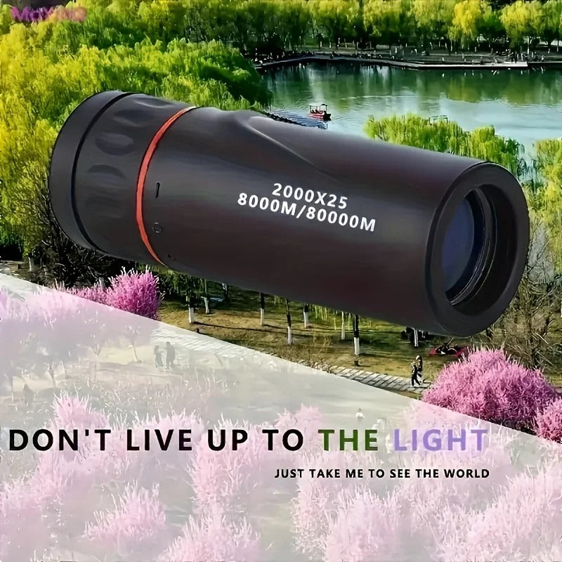 2000×25 HD Monocular Telescope – Compact & Portable for Travel, Outdoors & Stargazing