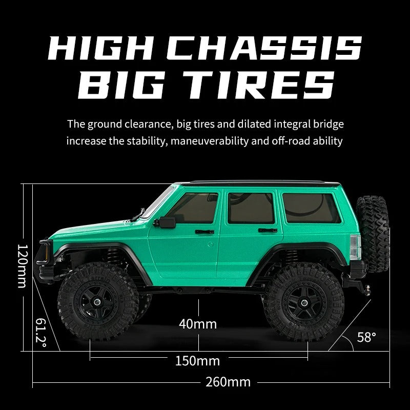 JJRC C8809 1:18 RC 4WD Crawler Jeep Model Car for Kids & Adults