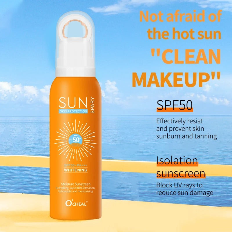 O‘cheal Sunscreen Spray 150ml – Moisturizing, Whitening & Anti-Aging UV Protection.