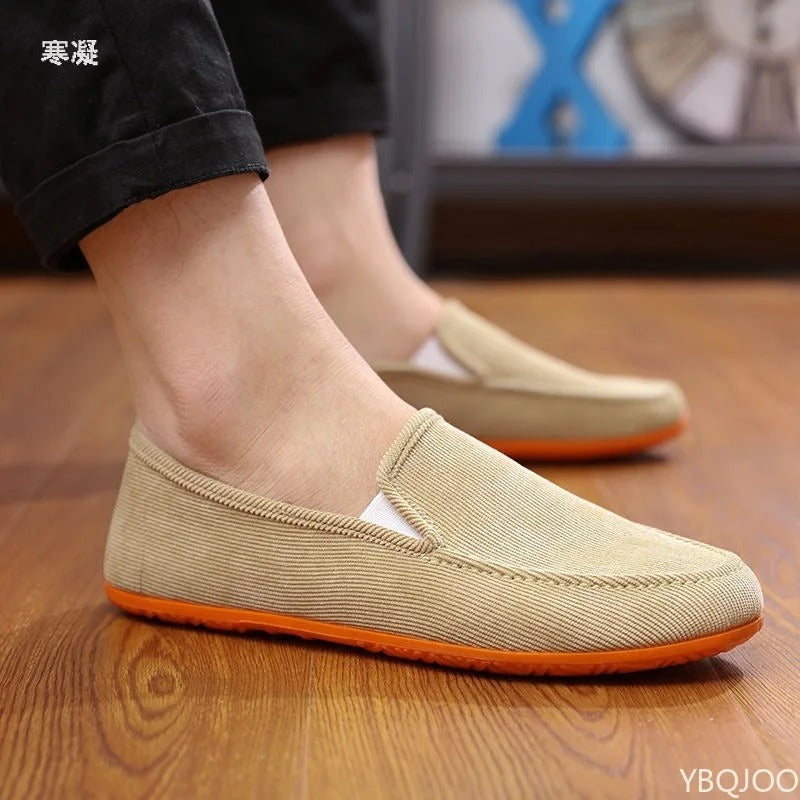 Men’s Big Size Slip-On Loafers – Soft, Breathable Summer Moccasins.