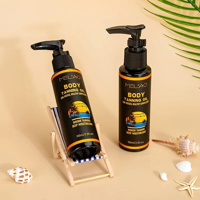 MELAO Tanning Oil – Fast Dark Tan with Ultra-Moisturizing Oils.
