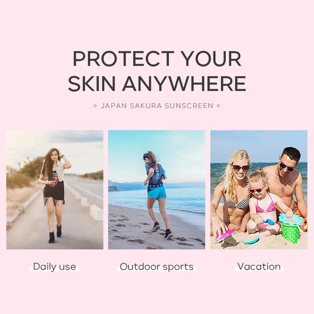 Sakura SPF50 Sunscreen Cream – Brightening, Moisturizing UV Skin Protector.