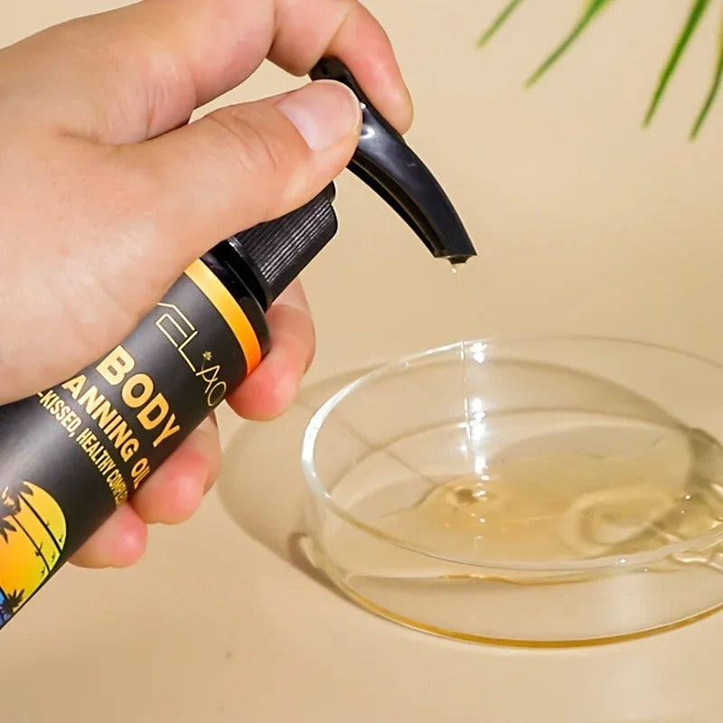 MELAO Tanning Oil – Fast Dark Tan with Ultra-Moisturizing Oils.